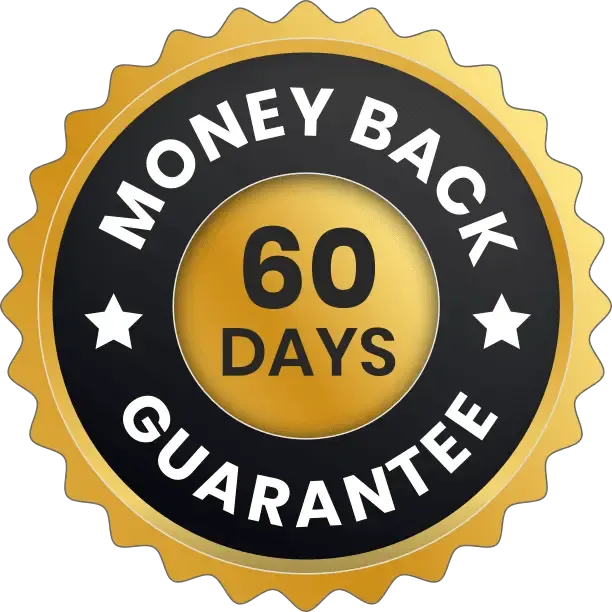60-day money back guarantee badge